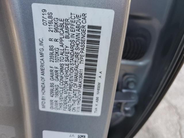 Photo 11 VIN: 1HGCV1F14KA136411 - HONDA ACCORD LX 