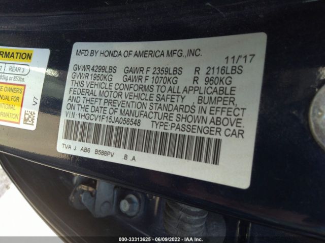 Photo 8 VIN: 1HGCV1F15JA056548 - HONDA ACCORD SEDAN 