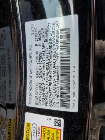 Photo 11 VIN: 1HGCV1F15JA095673 - HONDA ACCORD LX 