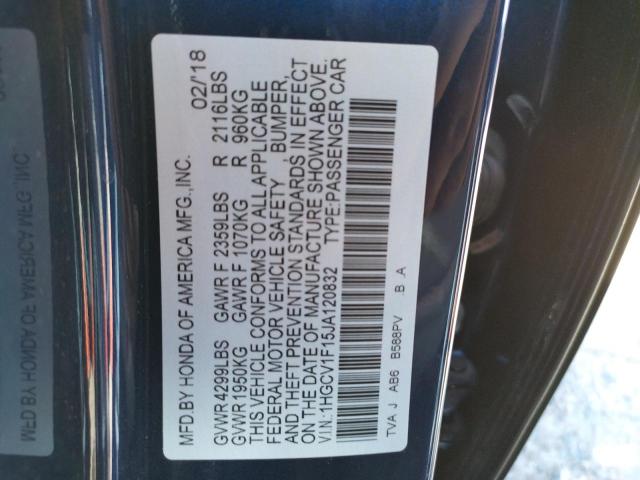 Photo 9 VIN: 1HGCV1F15JA120832 - HONDA ACCORD LX 