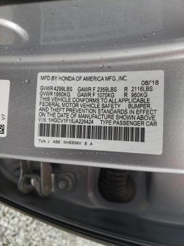 Photo 9 VIN: 1HGCV1F15JA226424 - HONDA ACCORD LX 