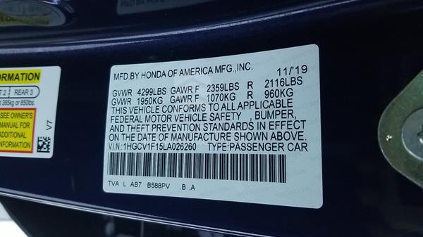 Photo 2 VIN: 1HGCV1F15LA026260 - HONDA ACCORD 