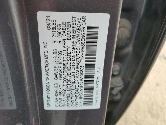 Photo 12 VIN: 1HGCV1F15MA053606 - HONDA ACCORD 