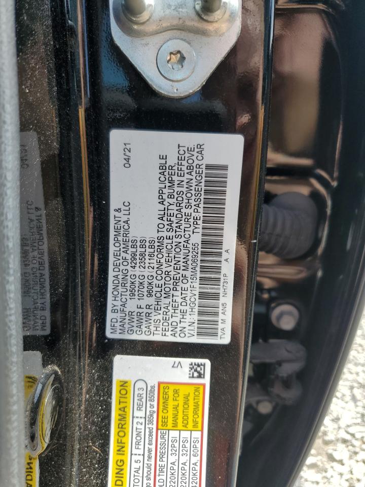 Photo 12 VIN: 1HGCV1F15MA069255 - HONDA ACCORD 