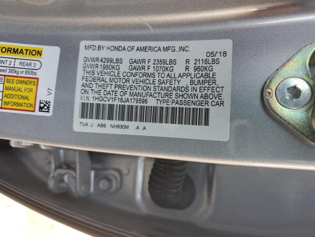 Photo 12 VIN: 1HGCV1F16JA179596 - HONDA ACCORD 