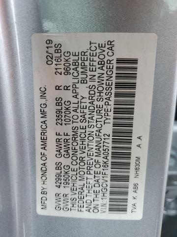 Photo 11 VIN: 1HGCV1F16KA057712 - HONDA ACCORD 