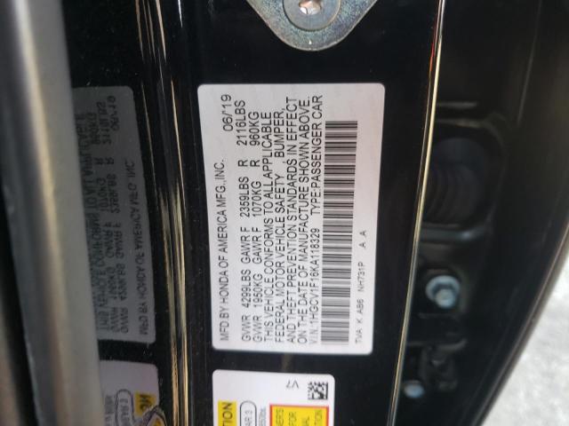 Photo 11 VIN: 1HGCV1F16KA118329 - HONDA ACCORD LX 