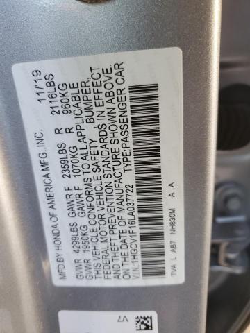 Photo 9 VIN: 1HGCV1F16LA037722 - HONDA ACCORD LX 