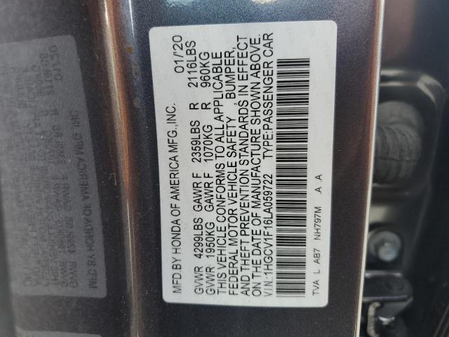 Photo 9 VIN: 1HGCV1F16LA059722 - HONDA ACCORD LX 