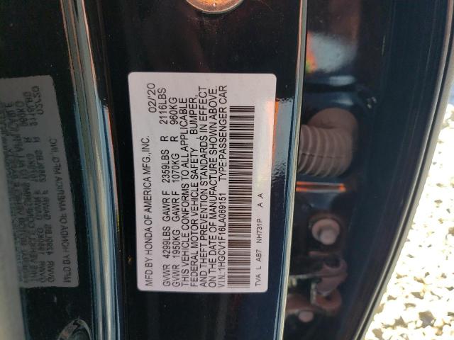 Photo 12 VIN: 1HGCV1F16LA069151 - HONDA ACCORD 