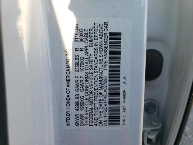 Photo 11 VIN: 1HGCV1F16LA077590 - HONDA ACCORD LX 