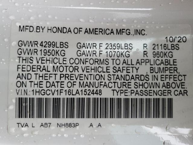 Photo 11 VIN: 1HGCV1F16LA152448 - HONDA ACCORD 