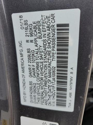 Photo 12 VIN: 1HGCV1F17JA100632 - HONDA ACCORD 