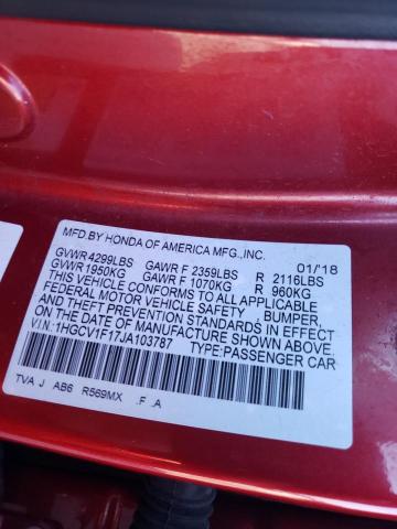 Photo 9 VIN: 1HGCV1F17JA103787 - HONDA ACCORD LX 