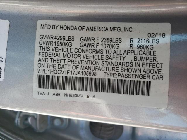 Photo 9 VIN: 1HGCV1F17JA105698 - HONDA ACCORD LX 