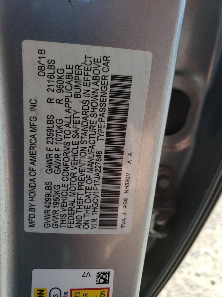 Photo 11 VIN: 1HGCV1F17JA227848 - HONDA ACCORD 