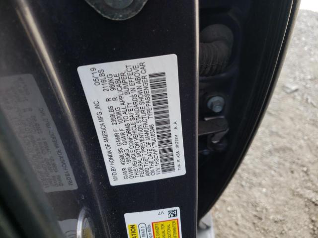 Photo 9 VIN: 1HGCV1F17KA105346 - HONDA ACCORD LX 