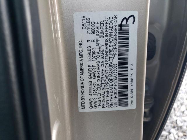 Photo 11 VIN: 1HGCV1F17KA155065 - HONDA ACCORD LX 