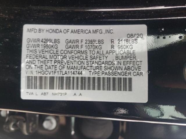 Photo 11 VIN: 1HGCV1F17LA114744 - HONDA ACCORD LX 