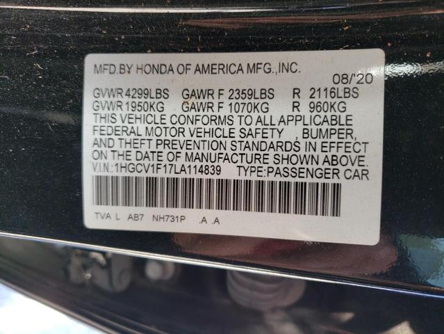 Photo 11 VIN: 1HGCV1F17LA114839 - HONDA ACCORD LX 