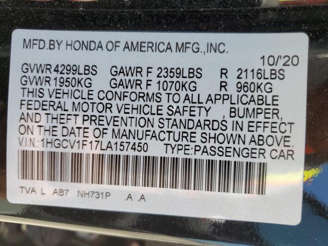 Photo 11 VIN: 1HGCV1F17LA157450 - HONDA ACCORD 