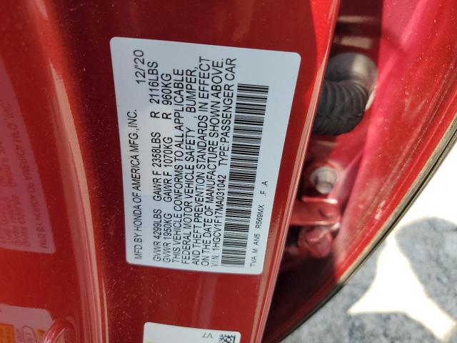 Photo 11 VIN: 1HGCV1F17MA031042 - HONDA ACCORD LX 