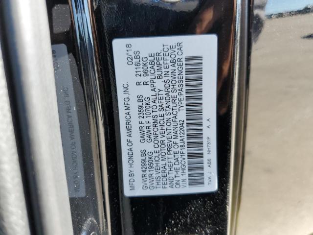 Photo 9 VIN: 1HGCV1F18JA122042 - HONDA ACCORD LX 