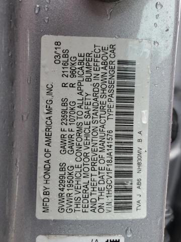 Photo 11 VIN: 1HGCV1F18JA141576 - HONDA ACCORD LX 