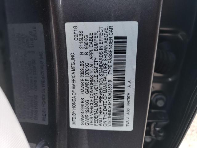 Photo 11 VIN: 1HGCV1F18JA235019 - HONDA ACCORD LX 