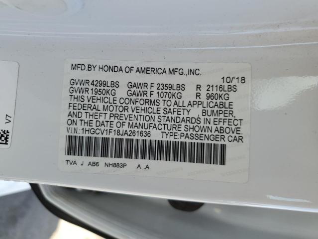 Photo 11 VIN: 1HGCV1F18JA261636 - HONDA ACCORD LX 