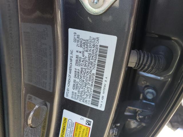 Photo 11 VIN: 1HGCV1F18KA053726 - HONDA ACCORD LX 