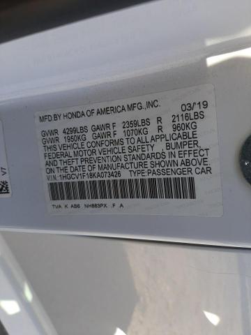 Photo 9 VIN: 1HGCV1F18KA073426 - HONDA ACCORD LX 