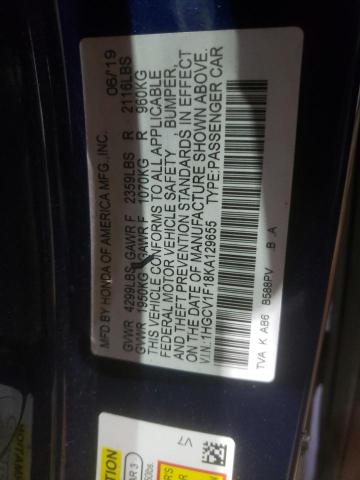 Photo 11 VIN: 1HGCV1F18KA129655 - HONDA ACCORD 