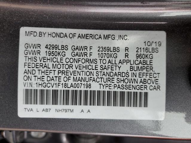 Photo 11 VIN: 1HGCV1F18LA007198 - HONDA ACCORD LX 