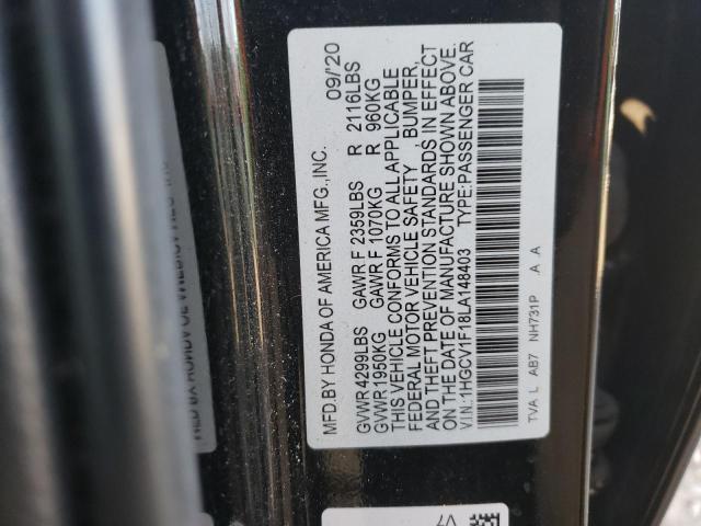 Photo 19 VIN: 1HGCV1F18LA148403 - HONDA ACCORD LX 