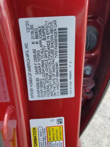 Photo 11 VIN: 1HGCV1F18MA025461 - HONDA ACCORD 