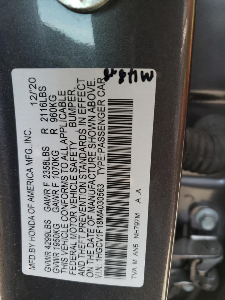 Photo 11 VIN: 1HGCV1F18MA030563 - HONDA ACCORD 