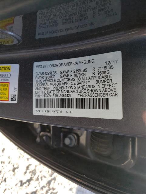 Photo 9 VIN: 1HGCV1F19JA064426 - HONDA ACCORD LX 