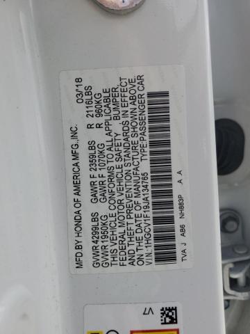 Photo 9 VIN: 1HGCV1F19JA134765 - HONDA ACCORD LX 