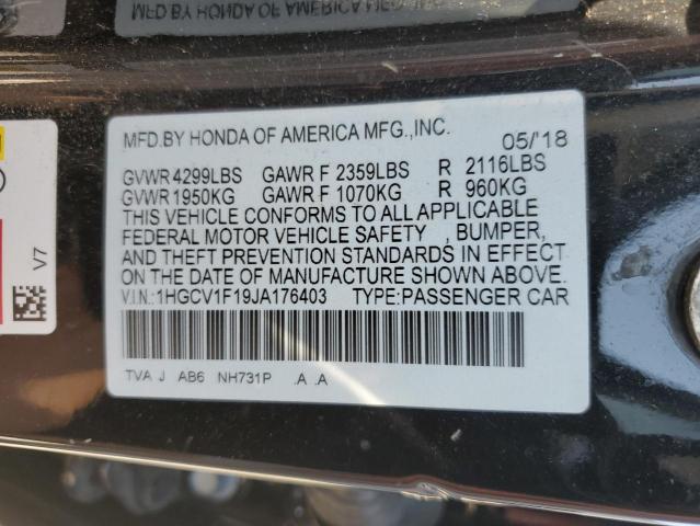 Photo 12 VIN: 1HGCV1F19JA176403 - HONDA ACCORD LX 