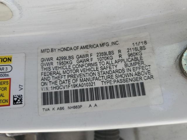 Photo 11 VIN: 1HGCV1F19KA010321 - HONDA ACCORD LX 