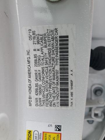 Photo 12 VIN: 1HGCV1F19KA097007 - HONDA ACCORD 