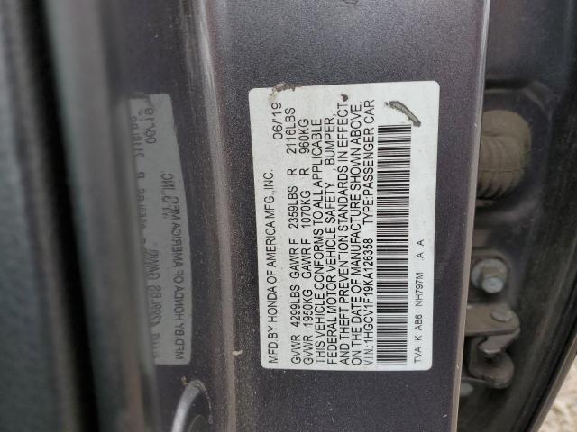 Photo 11 VIN: 1HGCV1F19KA126358 - HONDA ACCORD LX 