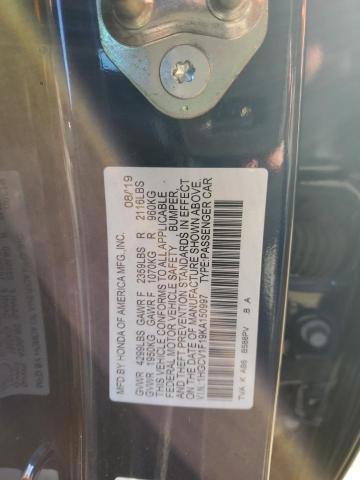 Photo 11 VIN: 1HGCV1F19KA150997 - HONDA ACCORD 