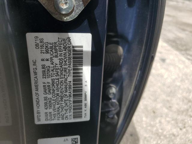 Photo 11 VIN: 1HGCV1F19KA156914 - HONDA ACCORD LX 