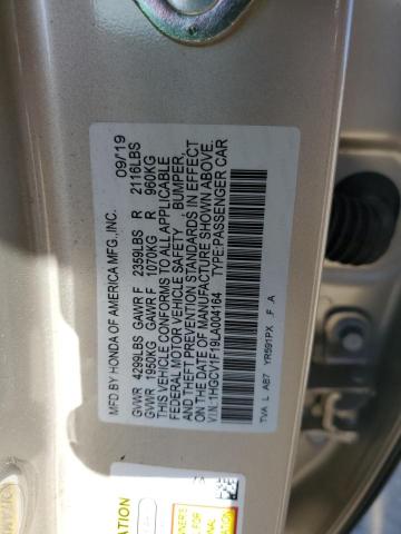 Photo 12 VIN: 1HGCV1F19LA004164 - HONDA ACCORD 