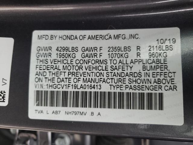 Photo 9 VIN: 1HGCV1F19LA016413 - HONDA ACCORD LX 