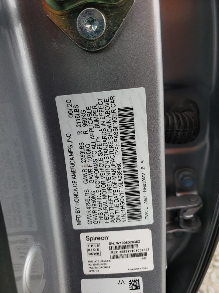 Photo 11 VIN: 1HGCV1F19LA089460 - HONDA ACCORD 