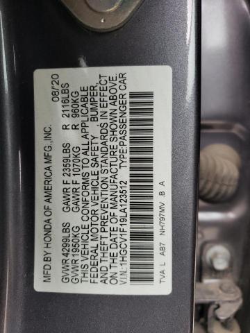 Photo 11 VIN: 1HGCV1F19LA123512 - HONDA ACCORD 