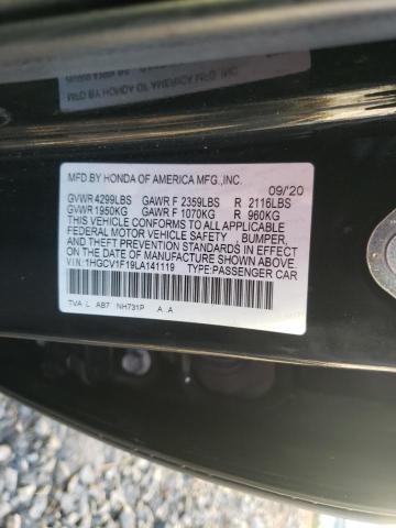 Photo 9 VIN: 1HGCV1F19LA141119 - HONDA ACCORD LX 